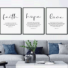 Faith Hope Love Bible Verse Wall Art Set of 3 Prints, Digital download, Downloadable, Scripture Quote Hebrews 11, Jeremiah 29, John 3 16, Living Room Christian Decor - Image 3